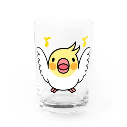 まるまるオカメインコ【まめるりはことり】 Water Glass