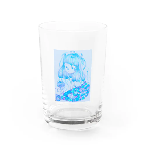 クラゲと人魚ちゃん Water Glass