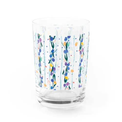 てんてんチューリップ（ブルー） Water Glass