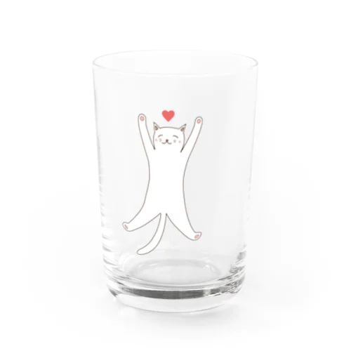 STRETCHING CAT Water Glass