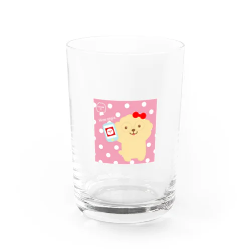 トイプードル！【アンジー】ドットber. Water Glass