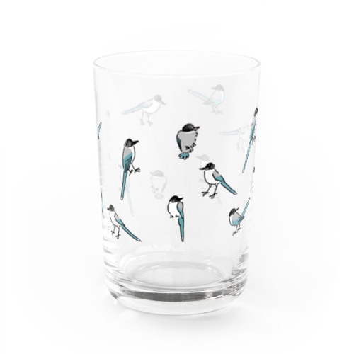 オナガだらけ Water Glass