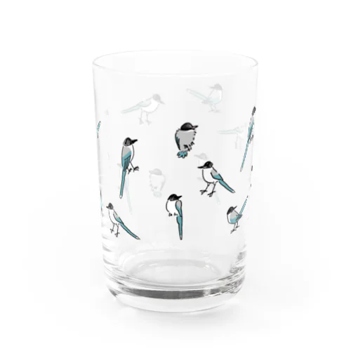 オナガだらけ Water Glass