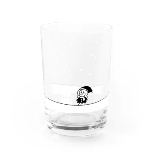 冬の女の子 Water Glass