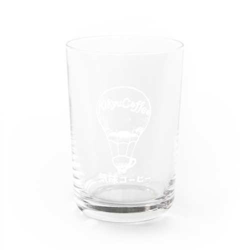 気球コーヒーロゴ　クラシック　ホワイト Water Glass