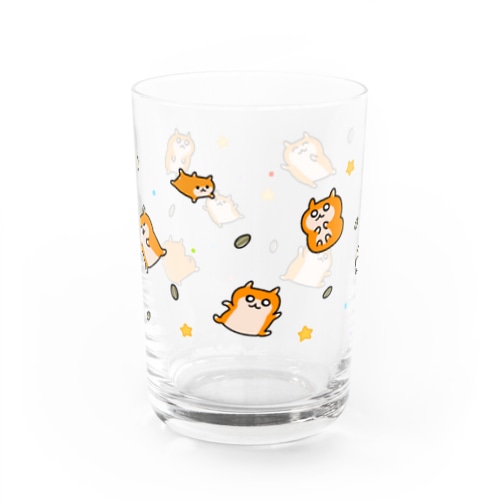 浮かぶハムたち Water Glass