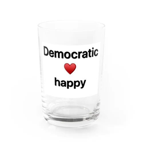  Democratic happy グラス