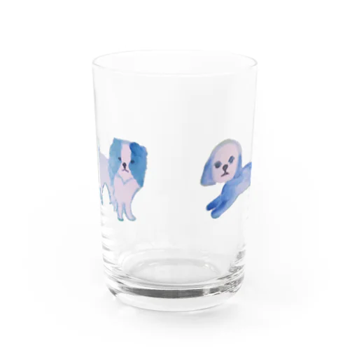 blue dogs Water Glass