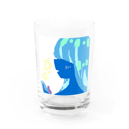 星と女の子 Water Glass