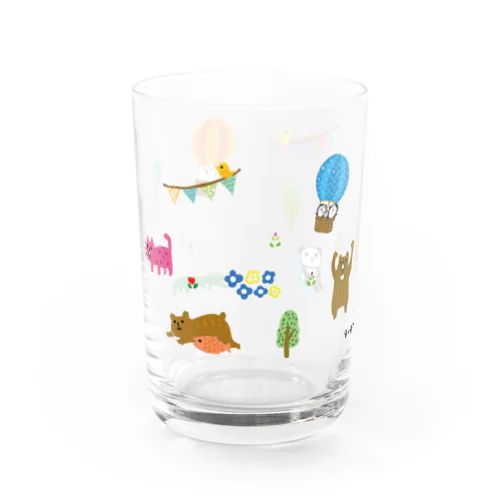 森の激ゆる動物たちのグラス Water Glass