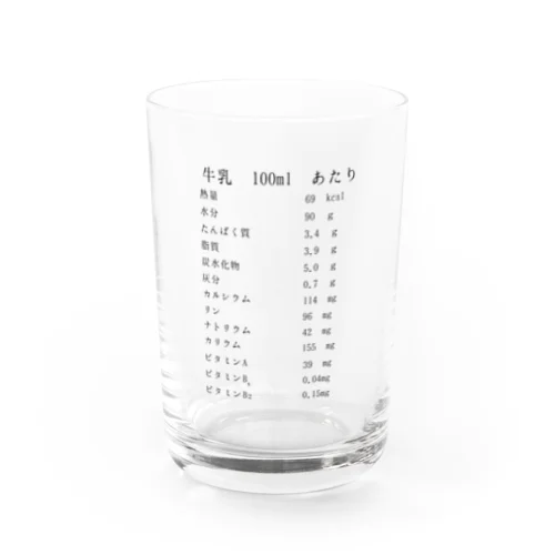 牛乳の成分表示 Water Glass