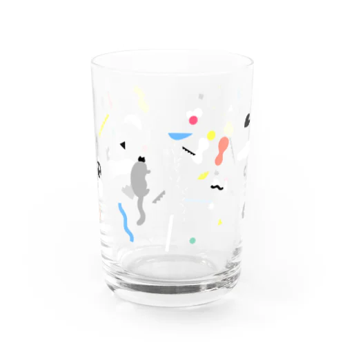 Floating Cats Water Glass