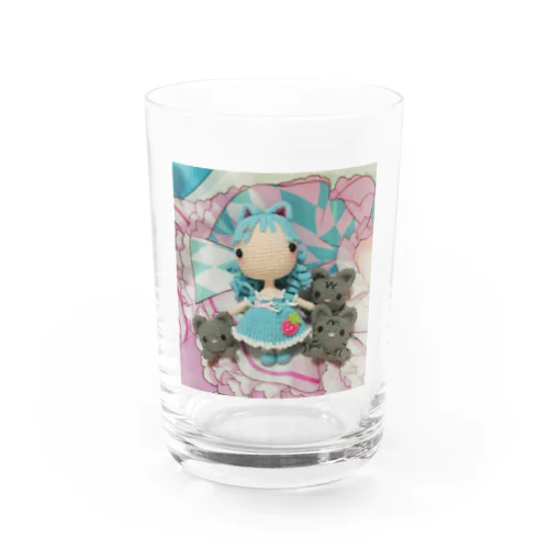 あみぐるみラゼルと3匹の猫 Water Glass