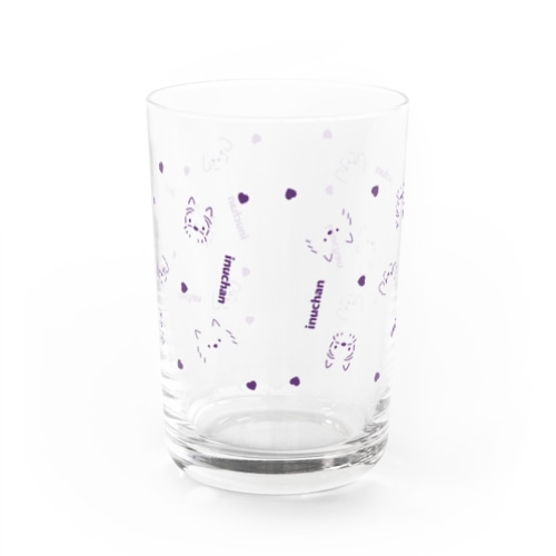 イヌチャン集合(ぶどう) Water Glass