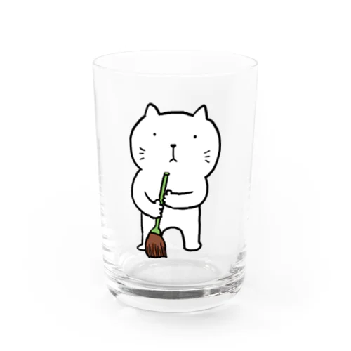 ねこ管理人掃除中 Water Glass