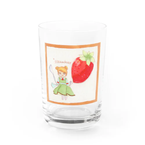 strawberry Water Glass