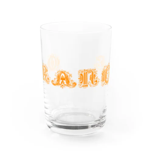 ORANGE ロゴ Water Glass