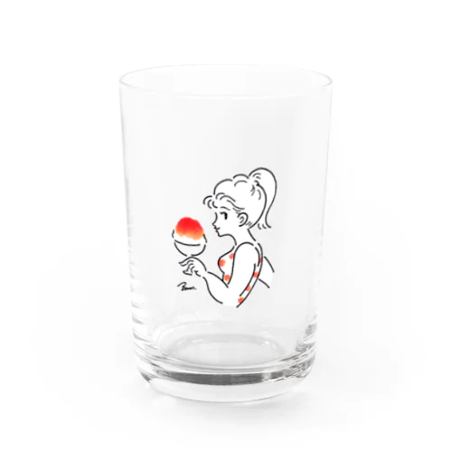 すもものかき氷 Water Glass