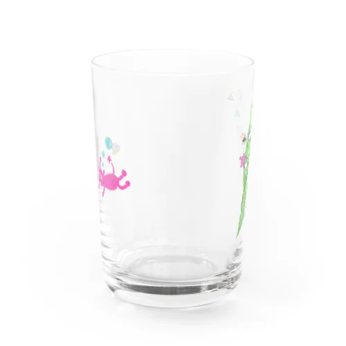 地球のお花はUFOに似てる Water Glass