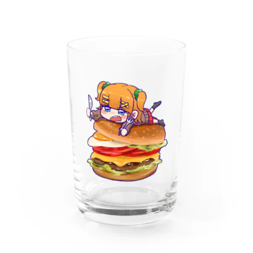 みかんちゃんとハンバーガー Water Glass