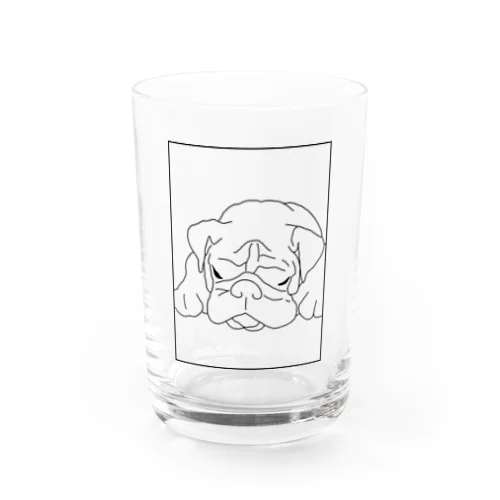 ブルドックです。 Water Glass