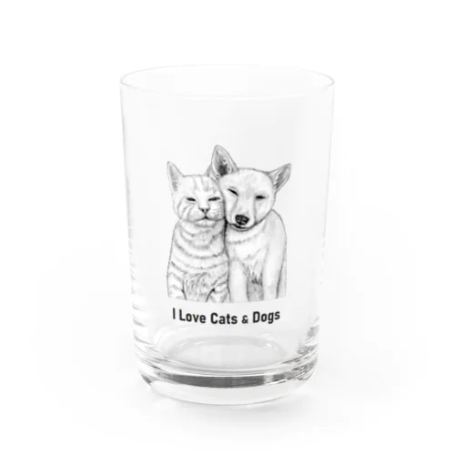 I Love Cats&Dogs Water Glass