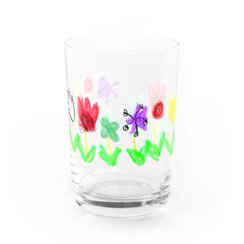 お花いっぱい Water Glass