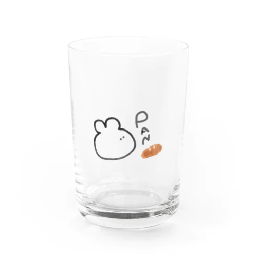 パン好きの。うさちゃん。 Water Glass