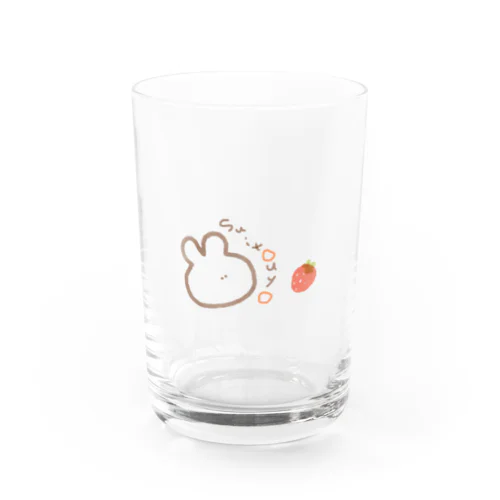 水筒よ。うさちゃん　withいちご Water Glass