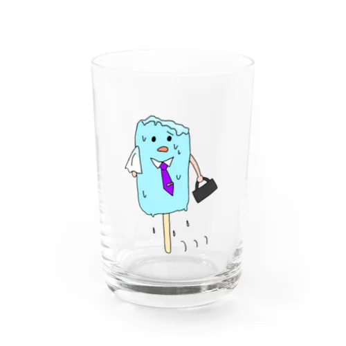 外回り大変！サラリーマンアイスくん Water Glass