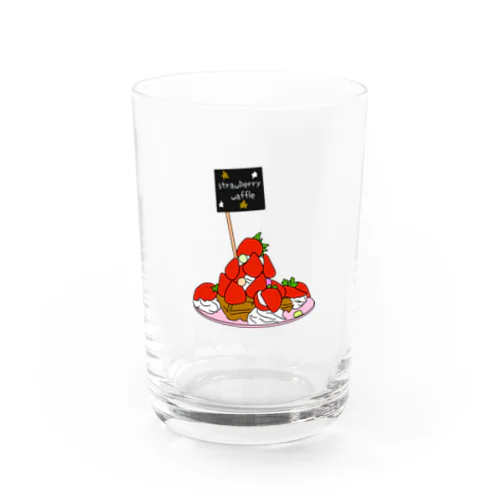 strawberry waffle Water Glass