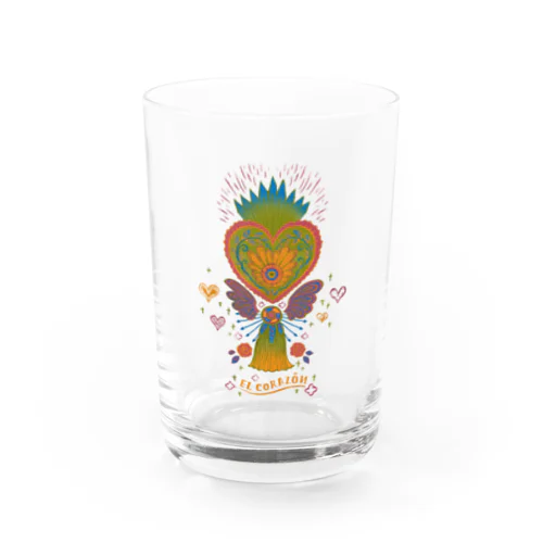 メキシコのハートタッセル（グリーン） Water Glass