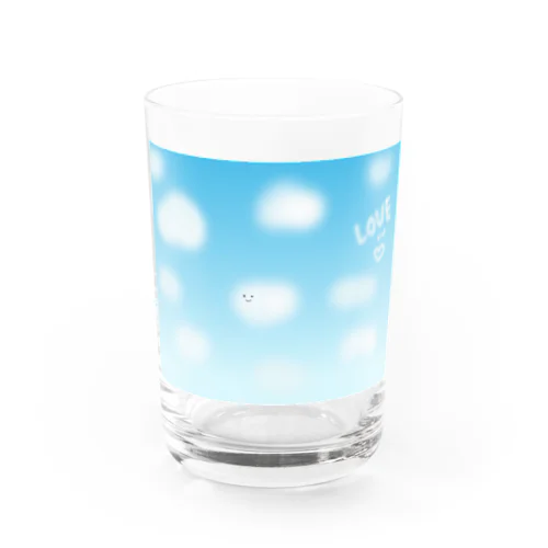 青い空白い雲 グラス