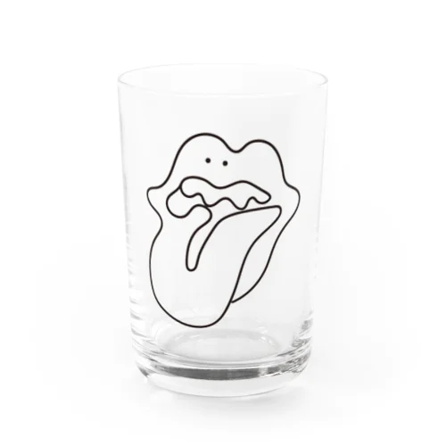 ぐにゃっとしたくち Water Glass