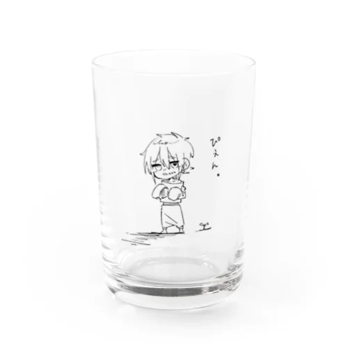 ぴえんする睡魔くん Water Glass