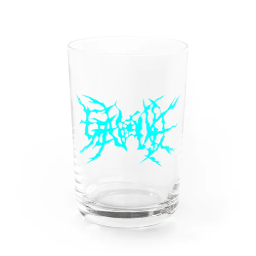 GENOCIDE メタルロゴ　ブルー Water Glass