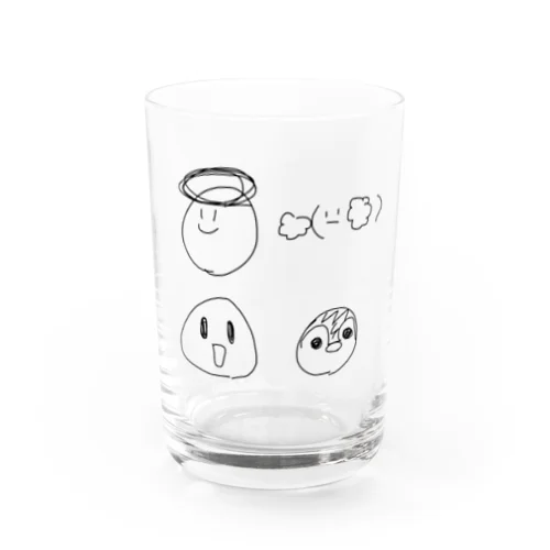 えんそらことはむ モノクロ Water Glass