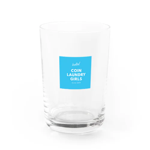 ロゴ(水色)グラス Water Glass