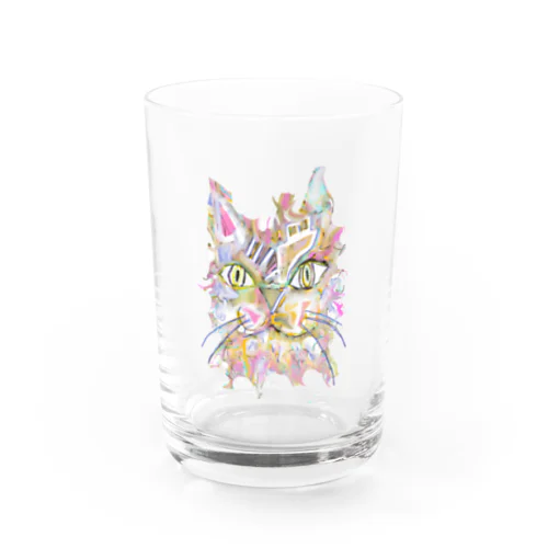 先を見る猫　 Water Glass