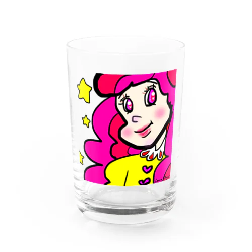 ピンク色のハッピーガール☆ Water Glass