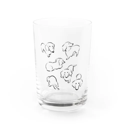 ミニチュアダックスのりん Water Glass