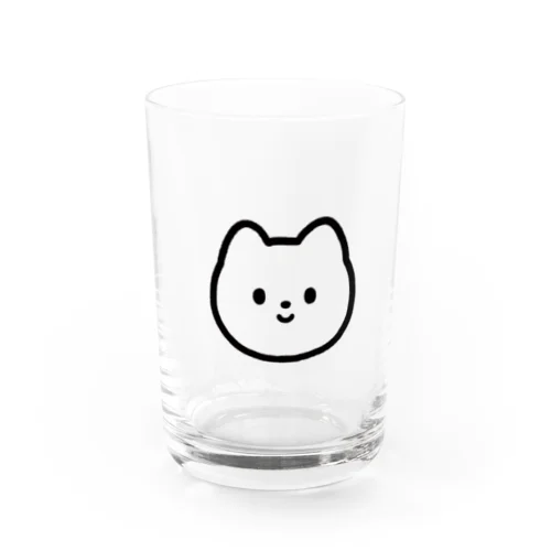 neko face (しろねこ) Water Glass
