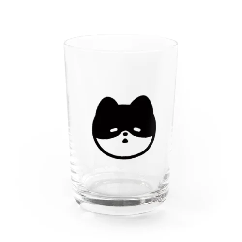 neko face (ハチワレねこ) Water Glass