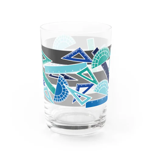 柄物　ものさし青 Water Glass