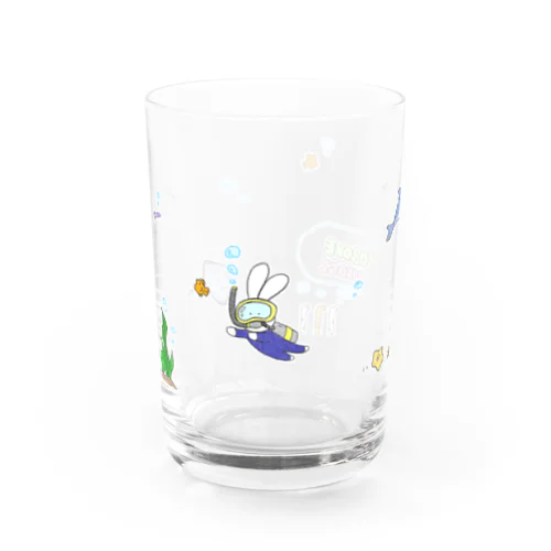 とぼけうさぎグラス(海ver.) Water Glass