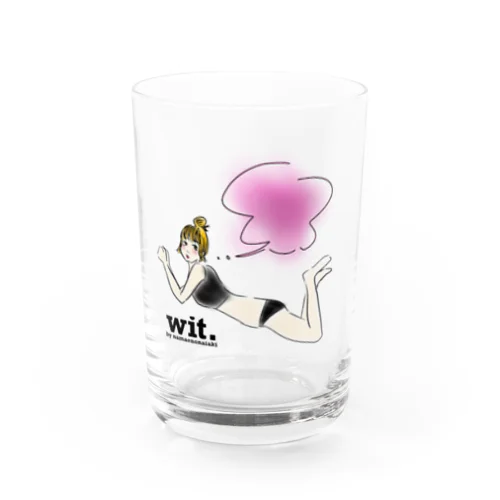 下着寝ちゃん Water Glass