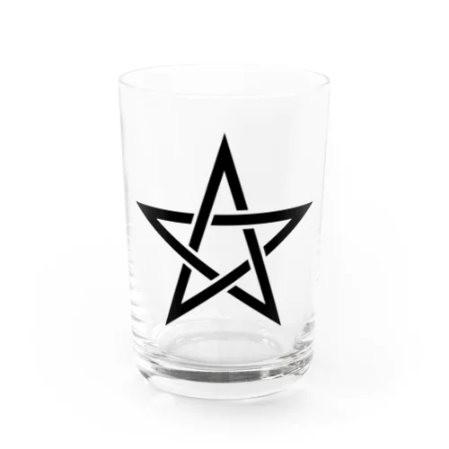 五芒星（黒） Water Glass
