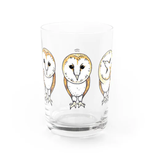 メンフクロウトリオ Water Glass