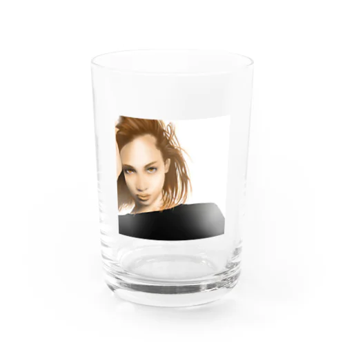 orange girl  Water Glass
