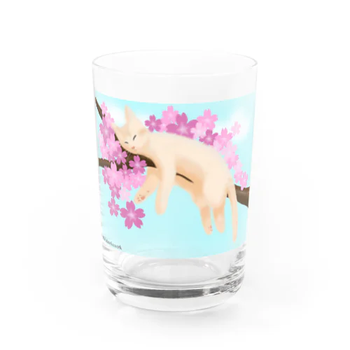 桜ねんねsky Water Glass